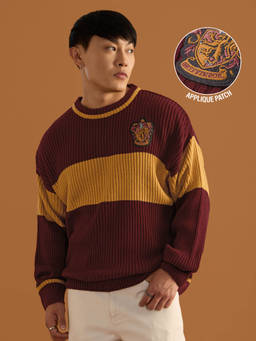 The Souled Store - Official Harry Potter Lion's House Men Oversized Pullover Sweater