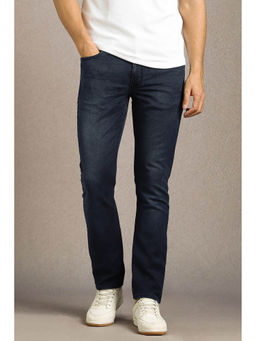 Louis Philippe - Men Navy Blue Light Slim Fit Jeans