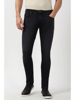 Peter England - Men Black Light Wash Jeans