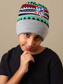 Kidsville - Official Sonic Winter Beanie - Grey (7-12 Years)
