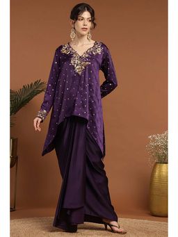 RIRASA - Anant Purple Kurta And Dhoti Skirt