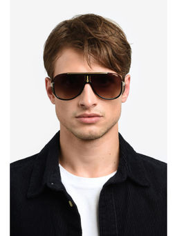 CARRERA - Mens Brown Shaded Lens Square Sunglasses with 100% Uv Protection