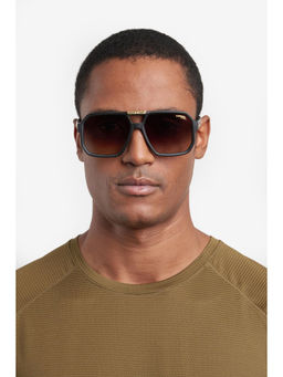 CARRERA - Mens Brown Shaded Lens Square Sunglasses with 100% Uv Protection