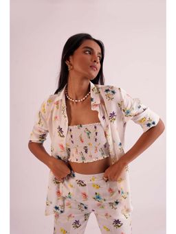 Veranno Studio - Ivory Floral Shirt