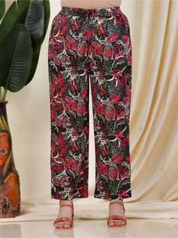 ARAMYA - Women Multicolor Soft Cotton Geometric Pant