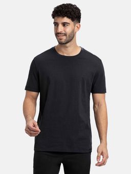 Jockey - Am69 Men Black Super Combed Cotton Round Neck Half Sleeve T-Shirt