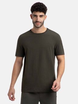 Jockey - Am69 Men Olive Super Combed Cotton Round Neck Half Sleeve T-Shirt