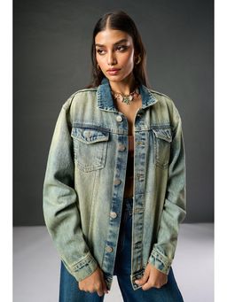 FREAKINS - Urban Swirl Women's Denim Trucker Jacket