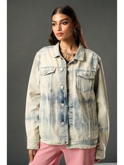 FREAKINS - Waves Of Blue Denim Trucker Jacket