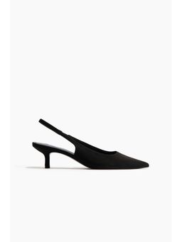 H&M - Women Black Slingback Court Sandal Heels