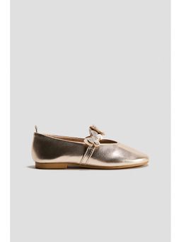 H&M - Girls Gold Appliqued Ballerinas