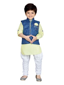 AJ Dezines - Ethnic Wear Kurta Pyjama and Waistcoat for Boys (Set of 3)