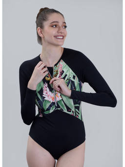 Keepfit - Women Black Poly/Spandex Swimsuit