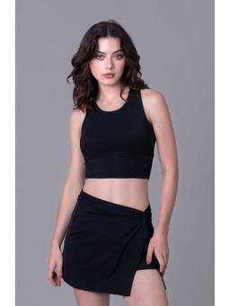 Keepfit - Women Black Polyester Top with Bottom
