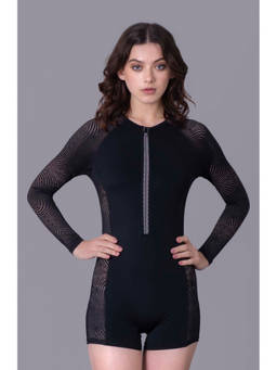 Keepfit - Women Black Polyester Swimsuit