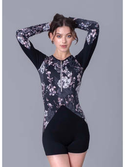 Keepfit - Women Black Polyester Swimsuit