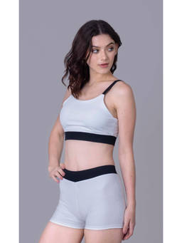 Keepfit - Women White Polyester Top with Bottom