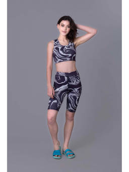Keepfit - Women Black Polyester Top with Bottom