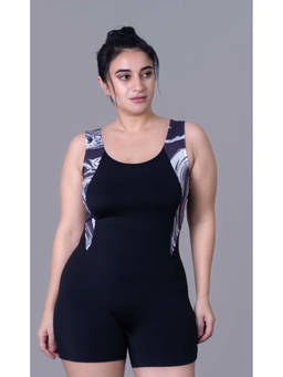 Keepfit - Women Black Polyester Swimsuit