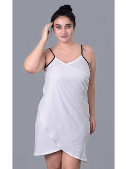 Keepfit - Women White Polyester Swim Dress