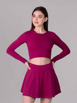 Keepfit - Women Purple Polyester Top with Bottom