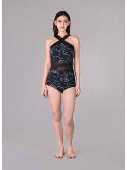 Keepfit - Women Black Polyester Swimsuit