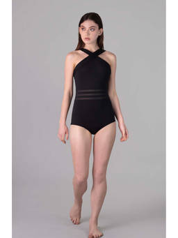 Keepfit - Women Black Polyester Swimsuit
