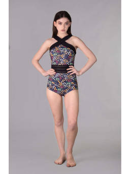 Keepfit - Women Multi-Colour Polyester Swimsuit