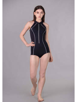 Keepfit - Women Black Polyester Swimsuit
