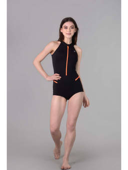 Keepfit - Women Black Polyester Swimsuit