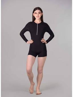 Keepfit - Women Black Polyester Swimsuit