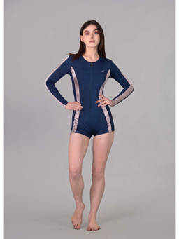 Keepfit - Women Blue Polyester Swimsuit