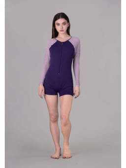 Keepfit - Women Purple Polyester Swimsuit