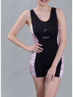 Keepfit - Women Purple Poly/Spandex Swimsuit