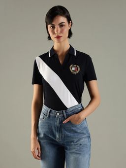 Tommy Hilfiger - Colorblock Regular Fit Cotton Polo T-shirt - Navy Blue