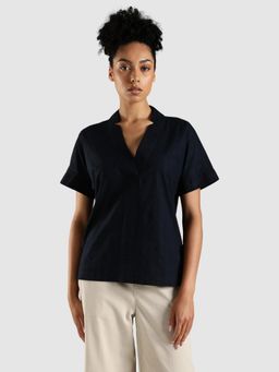 Tommy Hilfiger - Women's Navy Blue Solid Top