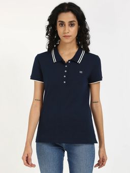 Tommy Hilfiger - Solid Slim Fit Cotton Polo T-shirt - Navy Blue