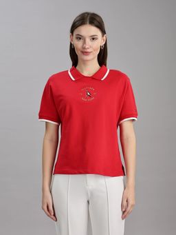 Tommy Hilfiger - Regular Fit Cotton Polo T-shirt - Red