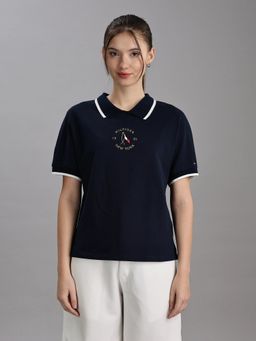 Tommy Hilfiger - Regular Fit Cotton Polo T-shirt - Navy Blue
