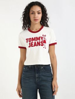 Tommy Hilfiger - Typography Slim Fit Cotton T-shirt - White
