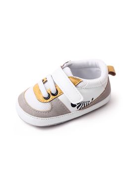 KIDLINGSS - Zebra Print Color Block Booties - White