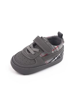 KIDLINGSS - Checks Velcro Colsure Booties - Grey
