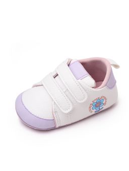 KIDLINGSS - Flower Print Double Velcro Closure Booties - Purple