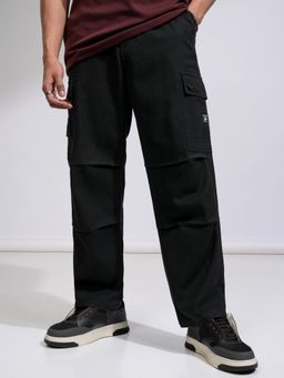 HIGHLANDER - Men's Black Straight Fit Cargo