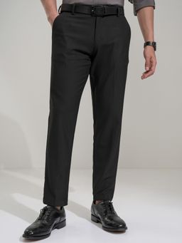 HIGHLANDER - Men's Black Slim Fit Trousers