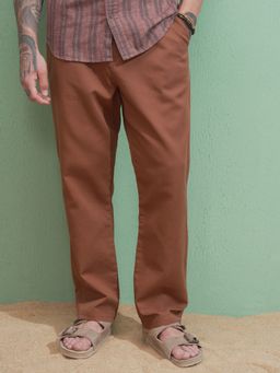 HIGHLANDER - Men's Rust Straight Fit Trousers