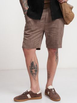 HIGHLANDER - Men's Brown Relaxed Fit Shorts