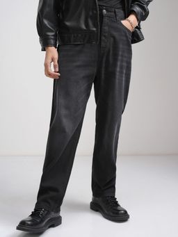 HIGHLANDER - Men's Black Straight Fit Jeans