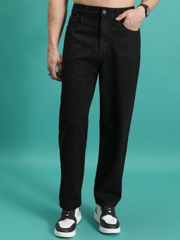 HIGHLANDER - Men's Black Relaxed Fit Mid-Rise Jeans