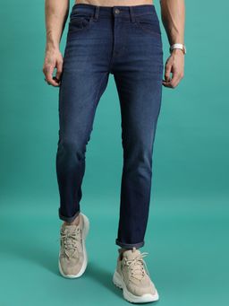 HIGHLANDER - Men's Skinny Fit Mid-Rise Light Fade Stretchable Jeans